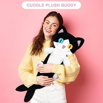 Amazon.co.jp: Achwishap ロングサメ猫ぬいぐるみ 31.5インチ 黒